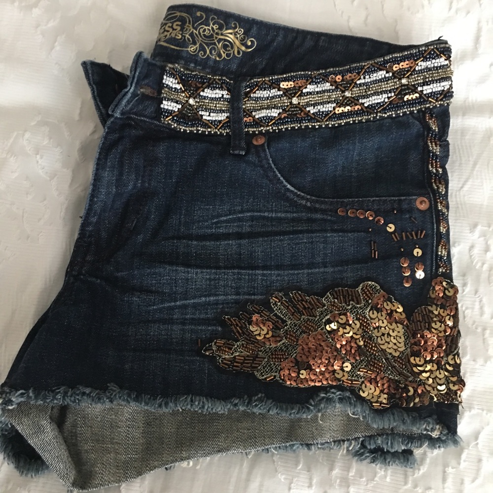 Express jeweled shorts